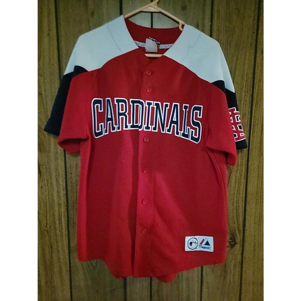 St. Louis Cardinal Majestic Genuine  red/white/navy blue Size M unisex Adult